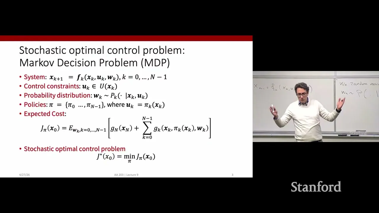 Stanford AA203 Optimal and Learning‑Based Control ｜ Spring 2026 ｜ Lecture 9： Stochastic Dyn. Program— Annotated Lecture Notes & Key Takeaways